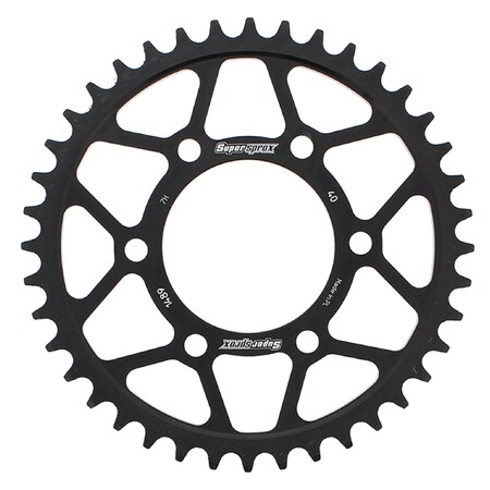 Supersprox Steel Sprocket Black 40T- for Kawasaki ZX10RR 18 RFE-1489-40-BLK